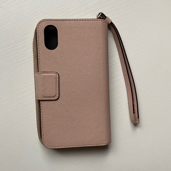 Kate Spade Cameron iPhone X/XS Wristlet Case Saffiano Leather Pale Pink - Picture 4 of 9